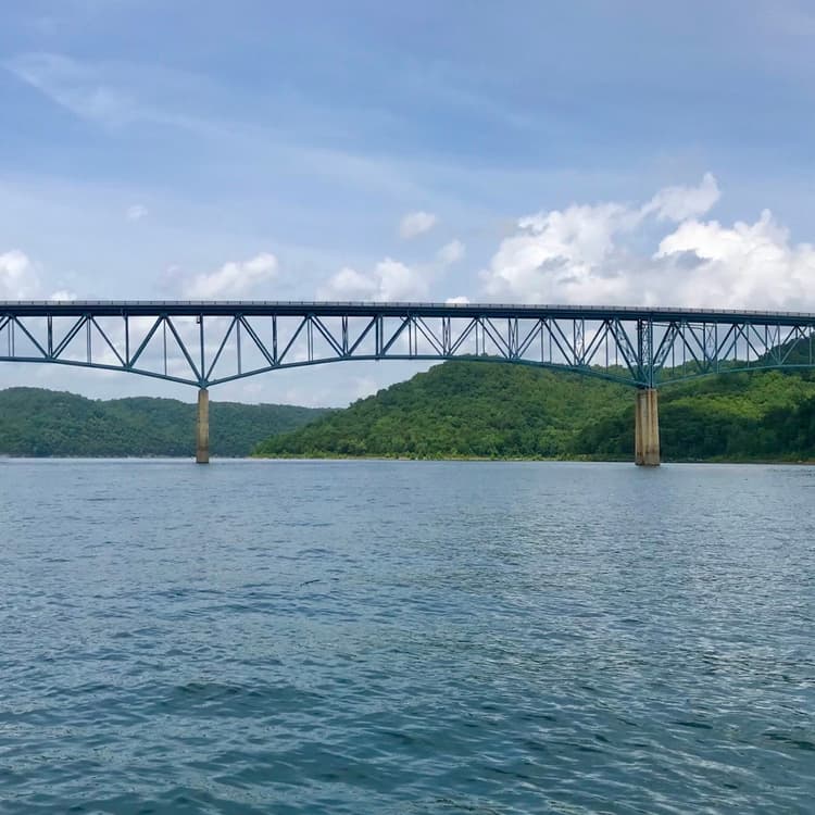 Bridge over a lake